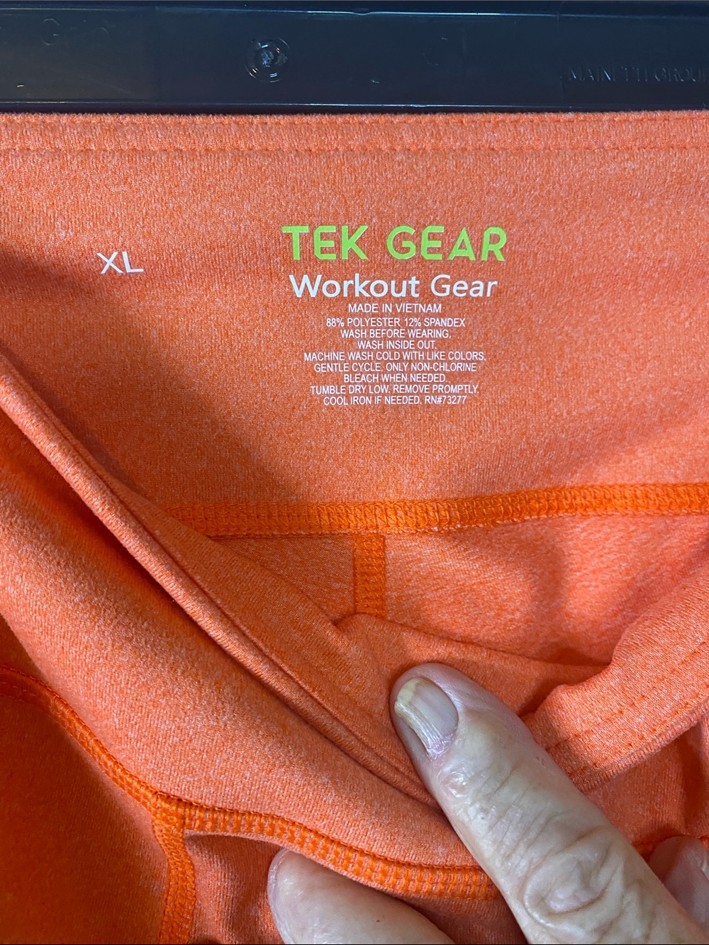 tek gear Bright Orange Women's Bike Shorts with Side Pockets - Picture 3 of 5